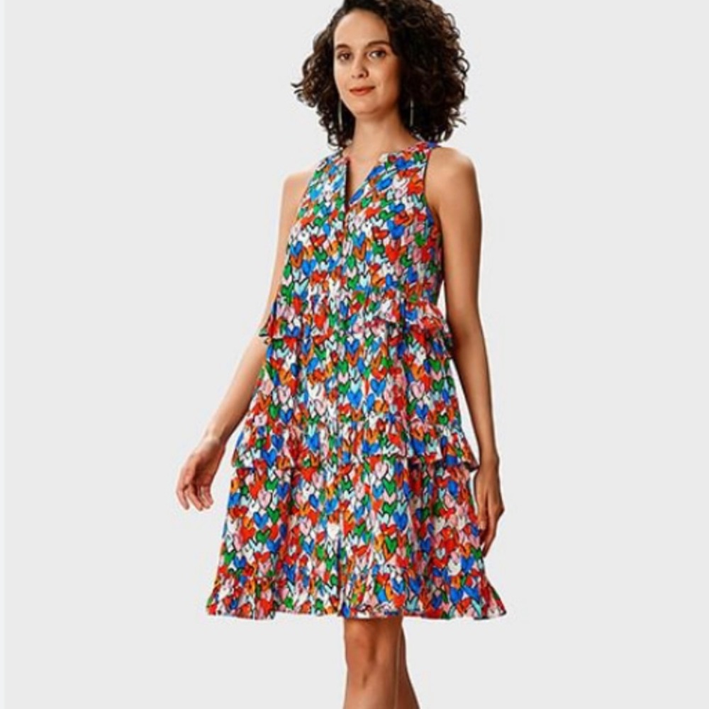 Flirty and fun heart dress with ruffles!